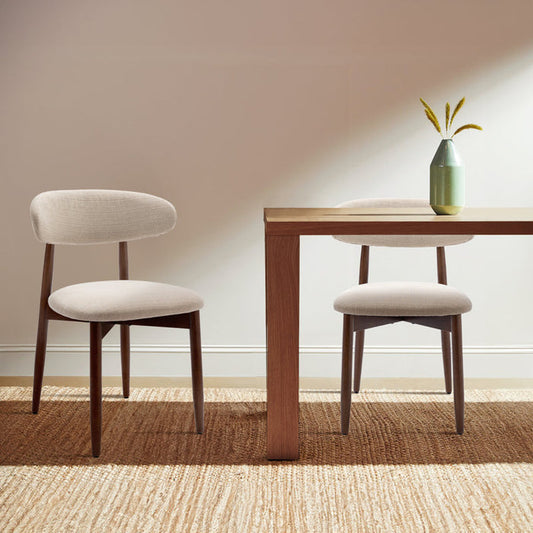 Vannie Upholstered Solid Wood Dining Chair Side Chair (Set of 2)