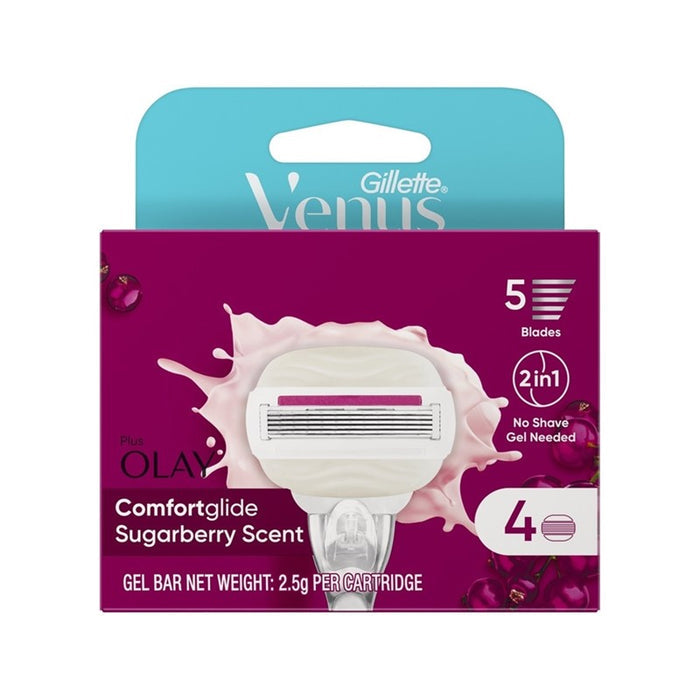 GILLETTE Venus Comfortglide Sugarberry Cartridge Refills 4s | Isetan KL Online Store