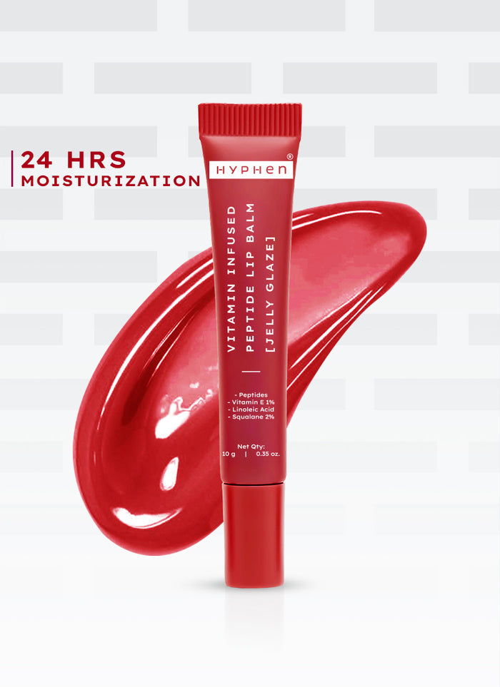 Hyphen VIP Jelly Glaze Lip Balm, 1% Vit E & Peptides - front pack shot