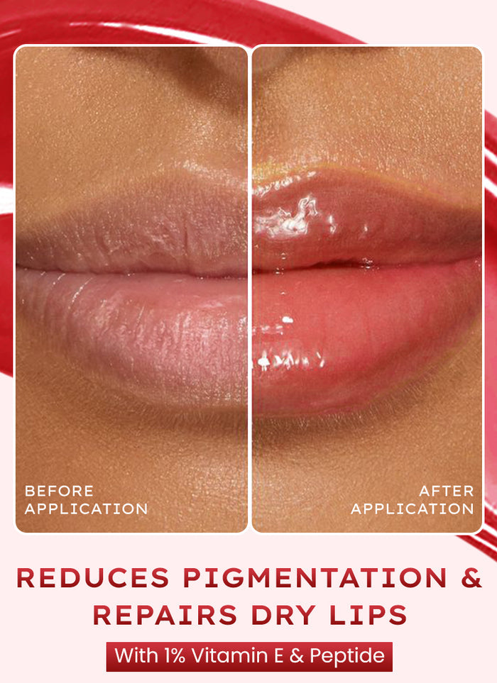 Hyphen VIP Jelly Glaze Lip Balm, 1% Vit E & Peptides - back-of-pack ingredients panel