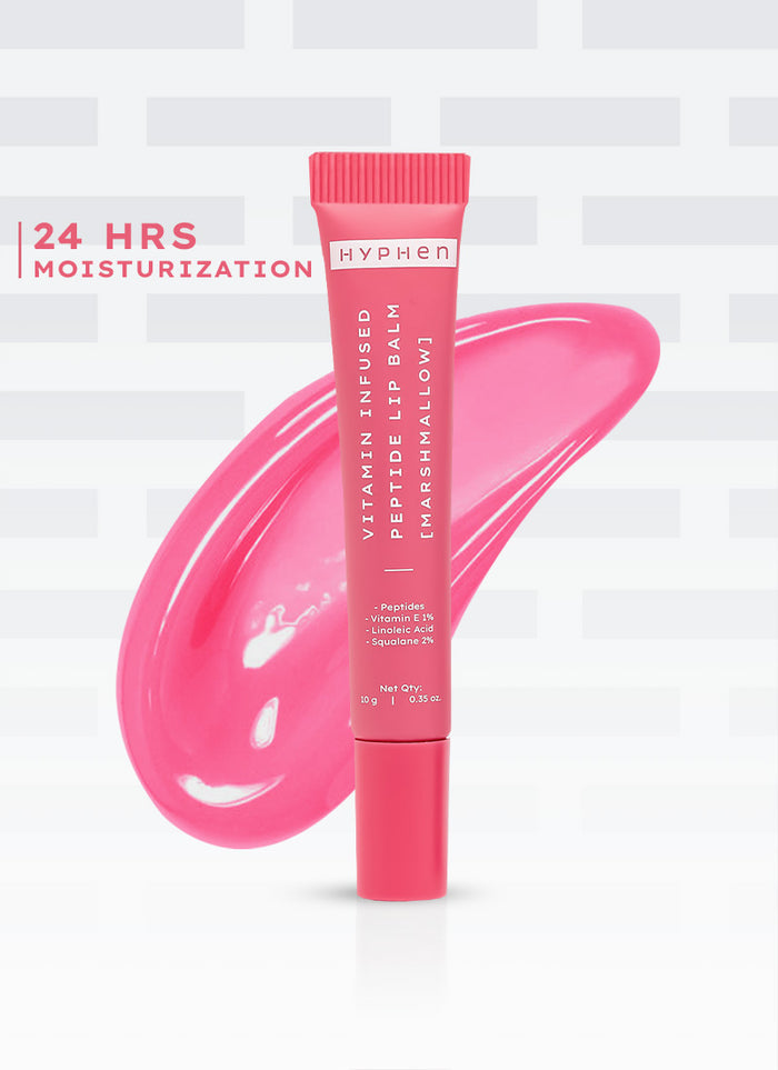 Hyphen VIP Marshmallow LIP Balm With 1% VIT E, 2% Squalane & Peptides - front pack shot
