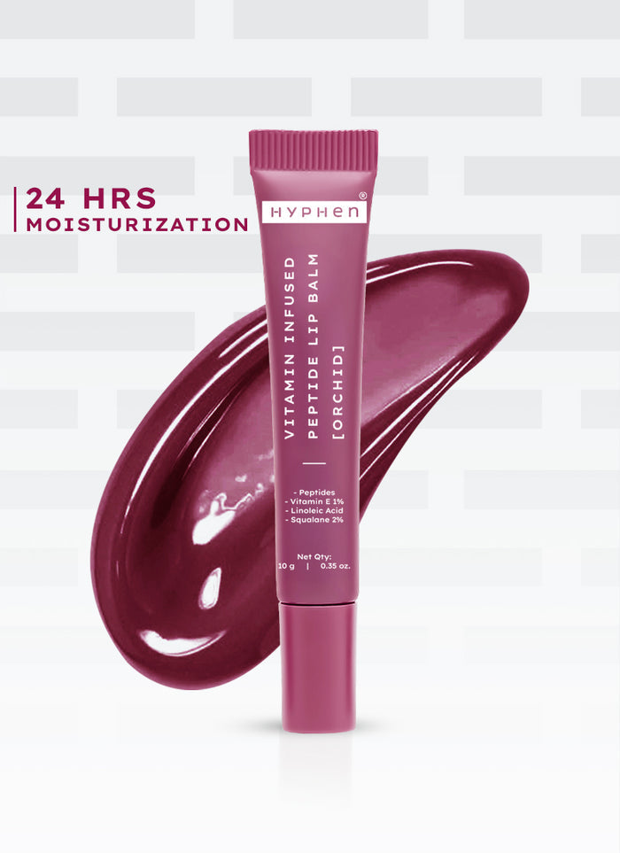Hyphen VIP Orchid Lip Balm, 1% Vit E & Peptides - front pack shot