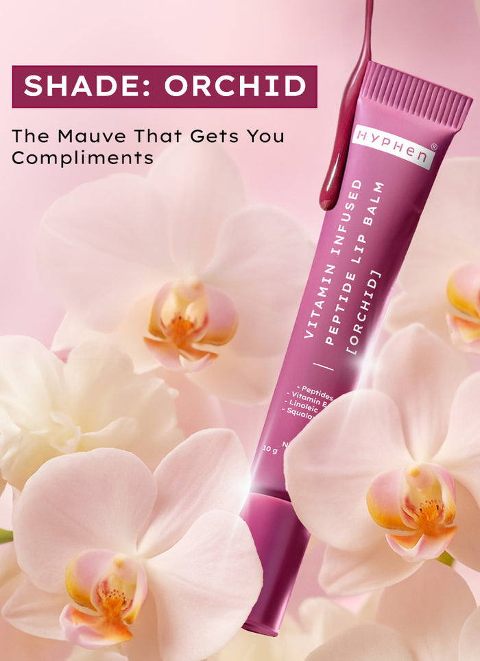 Hyphen VIP Orchid Lip Balm, 1% Vit E & Peptides - clinical results chart and benefit claims