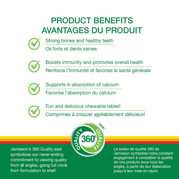 31000444 Jamieson Vitamin D3 Chewables 1,000 IU Tablet 240724 JV Canada Amazon Q4 Digital Images - 6171 D3