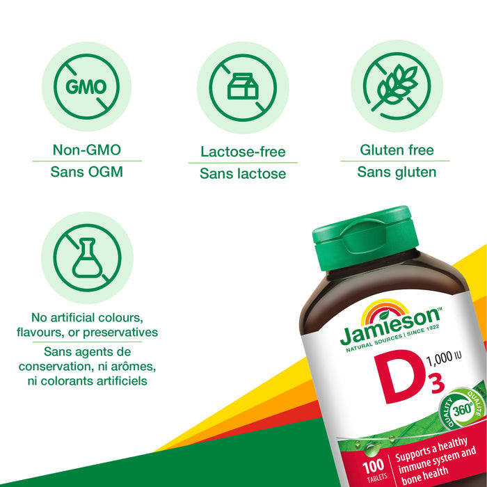 31000254 Jamieson Vitamin D3 1,000 IU Tablet 240188 JV_Canada_Amazon Product Page_2200_No Claims