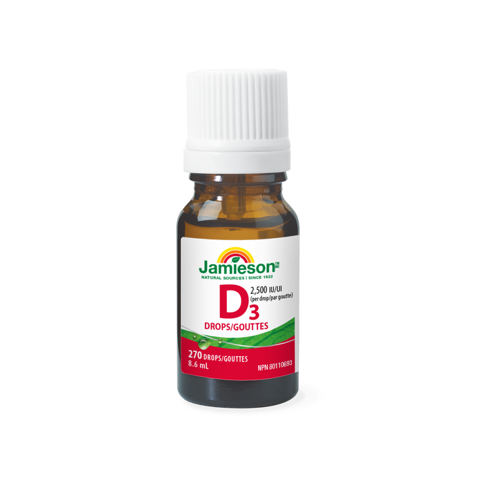 31001239 Jamieson Vitamin D3 Drops 2,500 IU, 8.6 ct 9825_R2044_D3_2500IU_Drops_BTL_BI