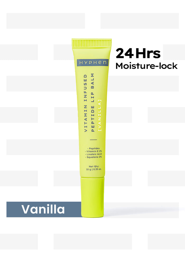 Hyphen Vitamin Infused Peptide LIP Balm - Vanilla - front pack shot