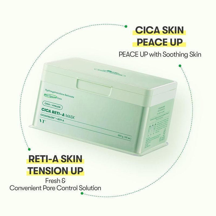 [VT Cosmetics] Cica Reti-A Mask Sheet 350ml 30EA - Ballagrio