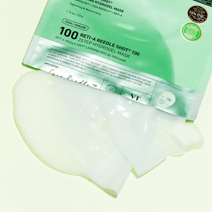 VT Cosmetics Reti-a Reedle Shot 100 2step Hydrogel Mask | GlamTouch UK