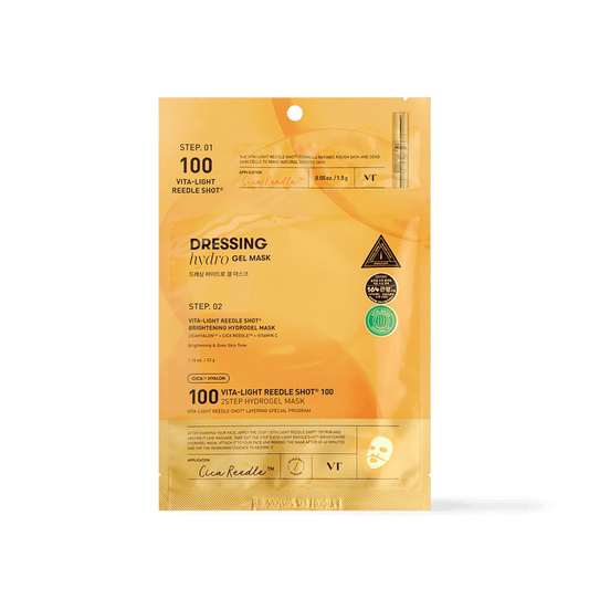 VT Cosmetics VITA - LIGHT Reedle Shot 100 2STEP Hydrogel Mask 1ea - Komiko Beauty