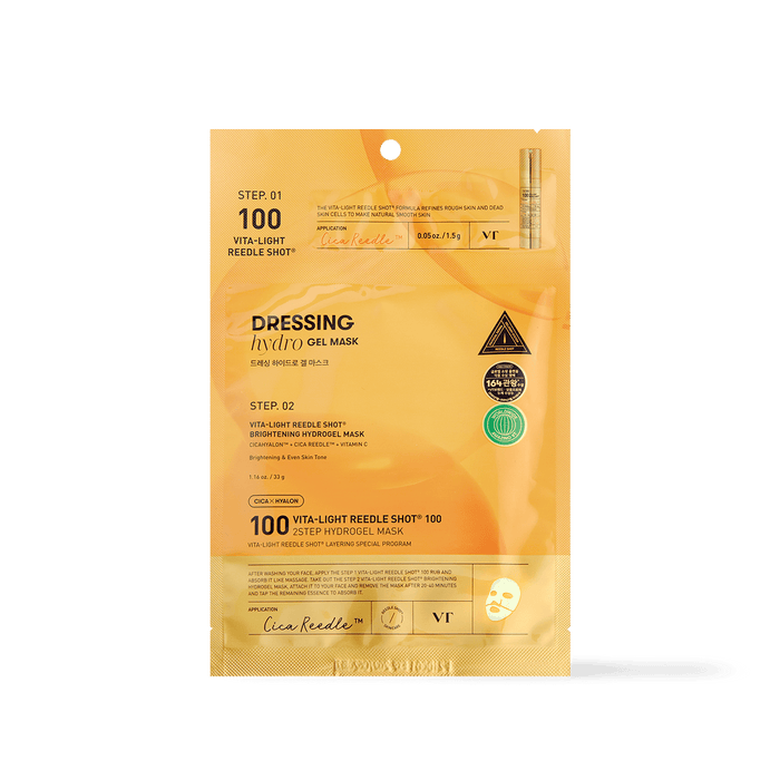VT Cosmetics VITA - LIGHT Reedle Shot 100 2STEP Hydrogel Mask 1ea - Komiko Beauty