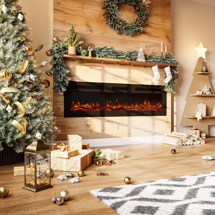 Whitmarsh Recessed Wall Mounted Electric Fireplace-no remote included (tested)